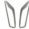 American Car Craft 2014-2019 C7 Corvette Stingray - Rear Quarter Vent Set, Carbon Fiber with Stainless Steel Trim 052064