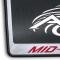 American Car Craft 2020-2024 C8 Corvette - License Plate Frame MID-ENGINE Black Base, Brushed Stainless, Choose Color Inlay 882010