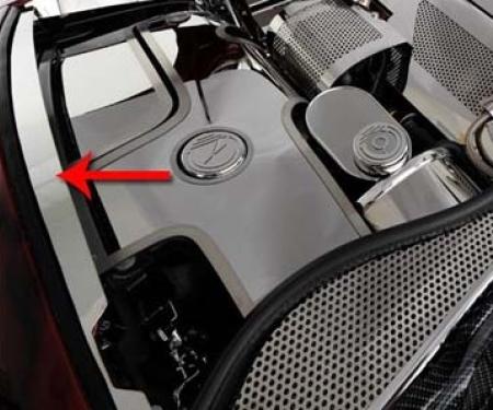 American Car Craft 1997-2004 C5/Z06 Corvette - Inner Fender Liners 4Pc with Top Caps, Polished Stainless Steel 033027