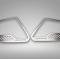 American Car Craft 2014-2019 C7 Corvette Stingray - Car Door Speaker Trim Rings CORVETTE Style 4Pc, Stainless Steel 051005