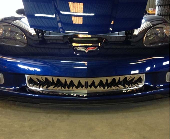 American Car Craft 2006-2013 Corvette Z06 only - Shark Tooth Grille, Polished Stainless Steel 042131