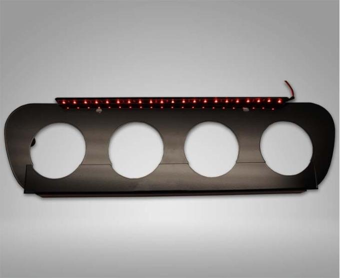 American Car Craft 2014-2019 C7/Z51 Stingray/Z06/ZR1 Corvette - Powder Coated Black Illuminated Red Exhaust Filler Plate, NPP VERSION 052055