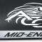 American Car Craft 2020-2024 C8 Corvette - License Plate Frame MID-ENGINE Black Base, Brushed Stainless, Choose Color Inlay 882010