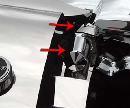 American Car Craft 2005-2007 C6 Corvette - Throttle Body Motor Cover 2Pc, Polished Stainless & Chrome 043109