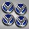 American Car Craft 2020-2024 C8 Corvette Coupe - Cap Cover Set 4pc Carbon Fiber Inserts with Stainless Crossed Flags Logo, Polished/Brushed Finish 883049