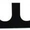 American Car Craft 2014-2019 C7 Corvette Stingray - Exhaust Filler Plate STOCK SYSTEM, Black Powder Coated 052052