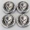American Car Craft 2020-2024 C8 Corvette Coupe - Cap Cover Set 4pc Carbon Fiber Inserts with Stainless Jake Skull Logo, Choose Finish/Color 883059