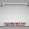 American Car Craft 2020-2024 C8 Corvette - CORVETTE RACING Style License Plate Frame, Stainless Steel 882009