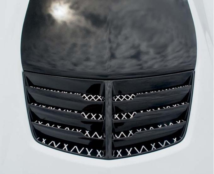 American Car Craft 2014-2019 Corvette C7 Z06 - Expanded Diamond Pattern Hood Vent Grille, Polished Stainless Steel 052109-P | Polished