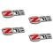 American Car Craft 2005-2013 C6 Corvette - Z06 505HP Badges 4Pc, Polished Stainless Steel 042125