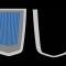 American Car Craft 2009-2013 Corvette ZR1 only - Engine Shroud Cover 2Pc Ribbed with C6 Emblem, Polished Stainless 043077