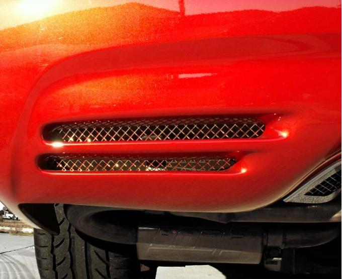 American Car Craft 1997-2004 C5/Z06 Corvette - Rear Bumper Grilles Laser Mesh 2Pc, Polished Stainless Steel 032022