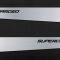 American Car Craft 2005-2013 C6 Corvette - Door Guards with SUPERCHARGED Inlay 2Pc, Brushed Stainless, Choose Color 041057