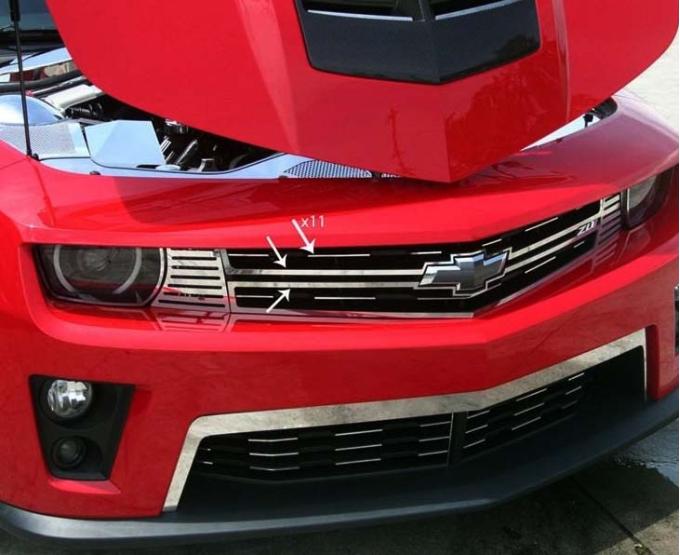 American Car Craft 2012-2013 Camaro ZL1 - Front Upper Grille Trim Kit 13Pc, Polished Stainless Steel 102067