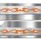 American Car Craft 2010-2015 Camaro SS - Fuel Rail Covers Tribal Flame Style 2Pc, Polished Stainless Steel 103010