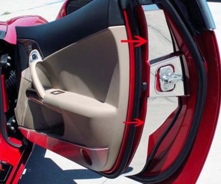 American Car Craft 2005-2013 C6 Corvette - Door Jamb Kit for Lambo Doors 2Pc, Polished Stainless Steel 041027