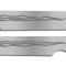 American Car Craft 2010-2015 Camaro SS - Fuel Rail Covers Laser-cut True Flame 2Pc, Polished Stainless Steel with Brushed Inlay 103012