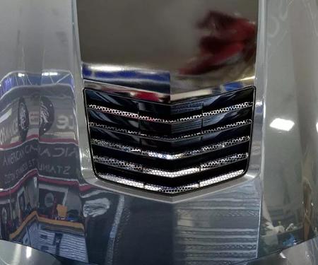 American Car Craft 2014-2019 Corvette C7 - Matrix Series Hood Vent Grille, Brushed Stainless Steel 053011