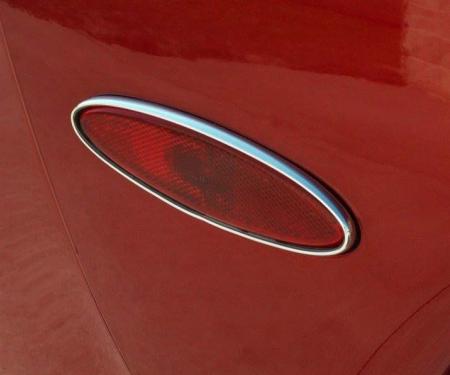 American Car Craft 1997-2004 C5/Z06 Corvette - Side Marker Trim Rear 2Pc, Chrome Molding 032030