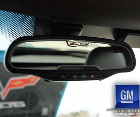 American Car Craft 2006-2013 C6 Corvette Z06 - Rear View Mirror Trim Z06 505HP Style [Standard], Brushed Stainless 041050