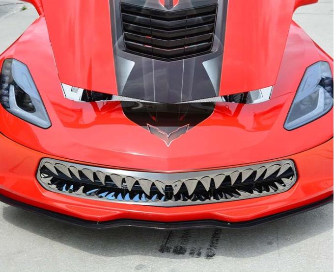 American Car Craft 2014-2019 C7 Corvette Stingray - Shark Tooth Grille, Stainless Steel 052079-P
