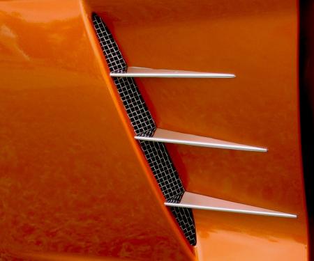American Car Craft 2005-2013 C6 Corvette - Vent Spears only 6Pc, Polished Stainless Steel 042048