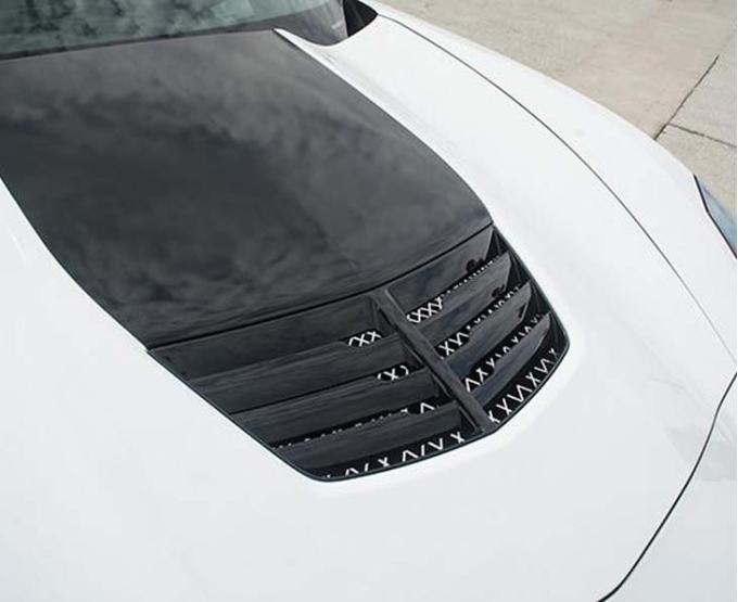 American Car Craft 2014-2019 Corvette C7 - Expanded Diamond Pattern Hood Vent Grille, Stainless Steel, Choose Finish 052121-P | Polished