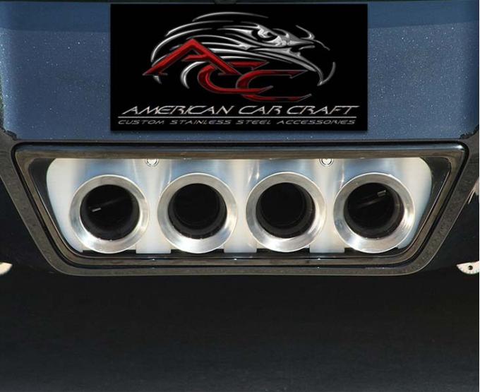 American Car Craft 2014-2019 C7/Z51/Z06 Corvette - Exhaust Filler Panel, NPP/DualMode/BiMode, Brushed Stainless 052001