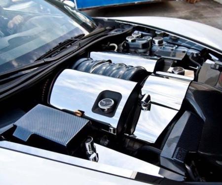 American Car Craft 2005-2013 C6/GS Corvette - Fuel Rail Covers, Polished Stainless Steel (Fuel Rail Covers with-out Oil Fill Hole(With Dry Sump)) 043031