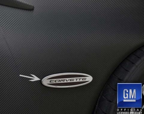 American Car Craft 1997-2004 C5/Z06 Corvette - Side Marker Trim Rear with Corvette Script 2Pc, Brushed Stainless Steel 032052