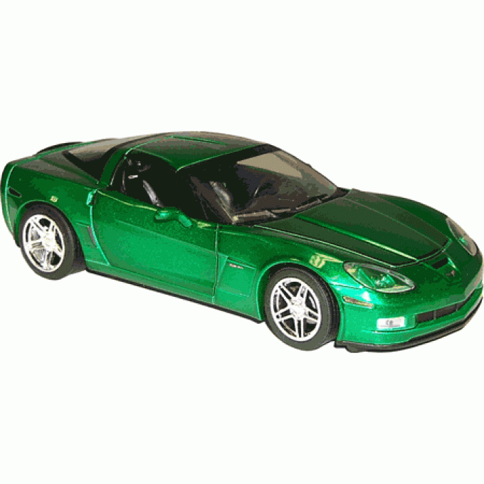 Corvette 2007 Green Machine Z06 Made in 2006 1/24 Die Cast