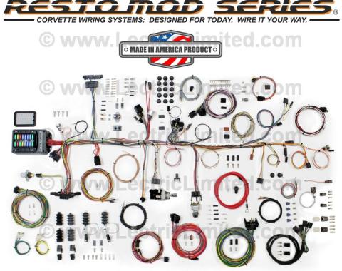Lectric Limited 1963-1967 Chevrolet Corvette Restomod Series Wiring Harness System VCU6367