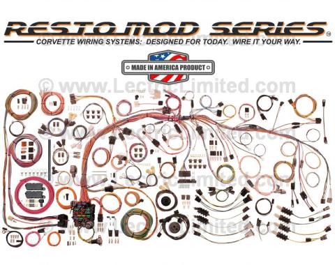 Lectric Limited 1968-1976 Chevrolet Corvette Restomod Series Wiring Harness System VCU6876