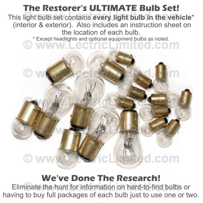 Lectric Limited 1958-1959 Chevrolet Corvette Light Bulb Set VLK5859