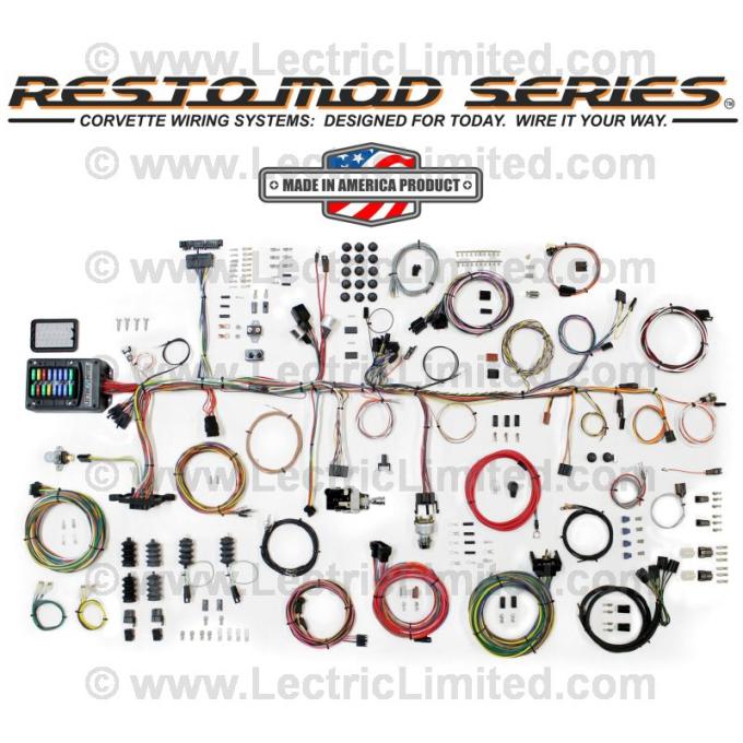 Lectric Limited 1963-1967 Chevrolet Corvette Restomod Series Wiring Harness System VCU6367