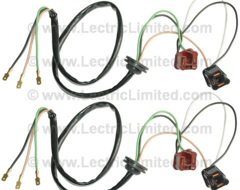 Lectric Limited 1958-1962 Chevrolet Corvette Headlight Bucket Extension Harness Set VHX5862
