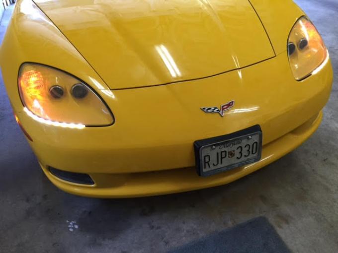 Corvette LED Auto Style Lower Headlight Trim Kit, White, 2005-2013
