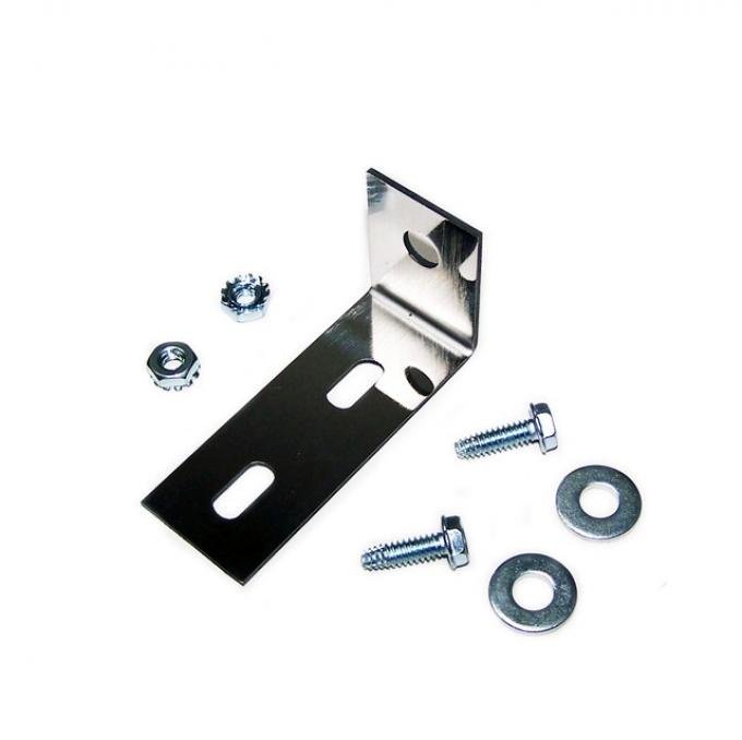 Corvette Engine Accent Polished Stainless Steel Hood Alarm Switch Bracket, 1975-1981