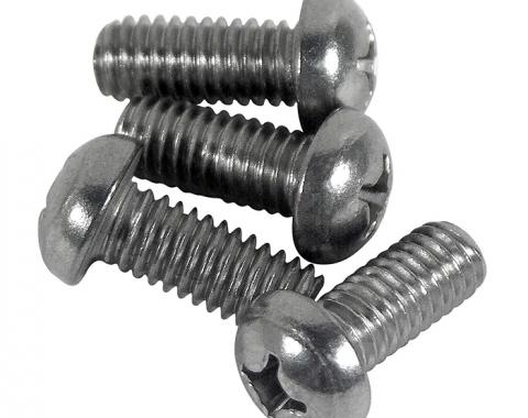 Corvette Convertible Top Side Rail Screw Set, 4 Piece, 1956-1962