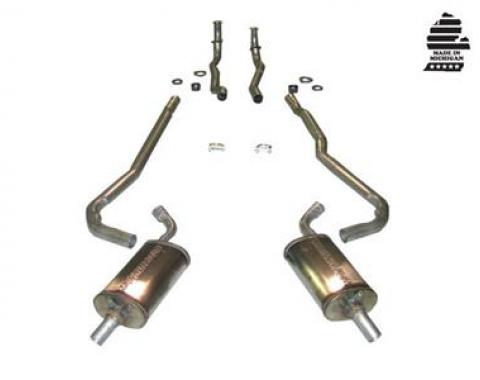 Corvette Exhaust System, 2" to 2 1/2" Manual, with Magnaflow Mufflers, 1968-1972