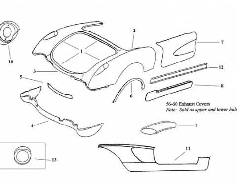 Corvette Right Rear Quarter Panel, 1956-1960