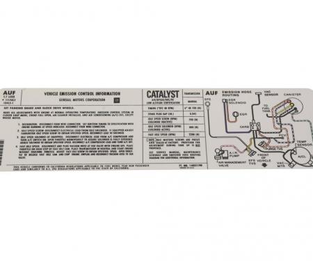 Corvette Decal, Emission Manual, 1981