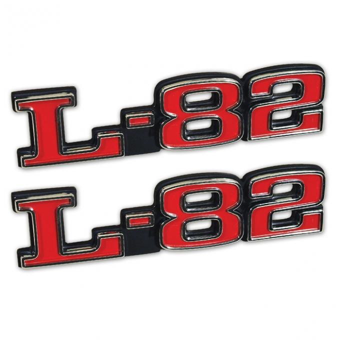 Trim Parts 75-79 Corvette Hood Emblem, L-82, Pair 5965