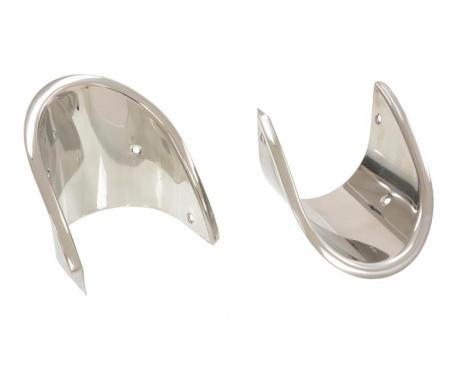 Corvette Exhaust Bezels, Stainless Steel, 1968-1969