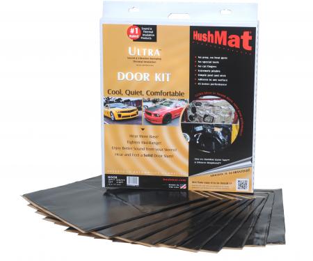 HushMat Door Kit - Stealth Black Foil with Self-Adhesive Butyl-10 Sheets 12" x 12" ea 10 sq ft 10200