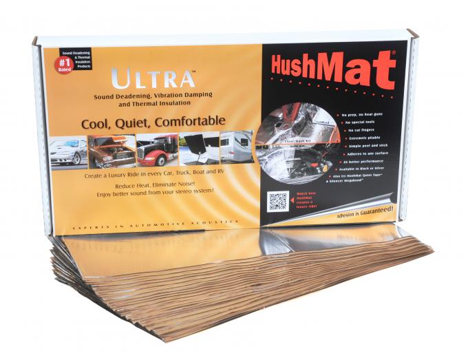 HushMat Floor/Firewall Kit - Silver Foil with Self-Adhesive Butyl-20 Sheets 12" x 23" ea 38.7 sq ft 10401