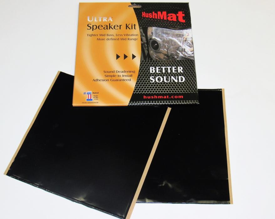 HushMat 10111 Ultra Silver Foil Speaker Kit with Damping Pad 4 Piece 