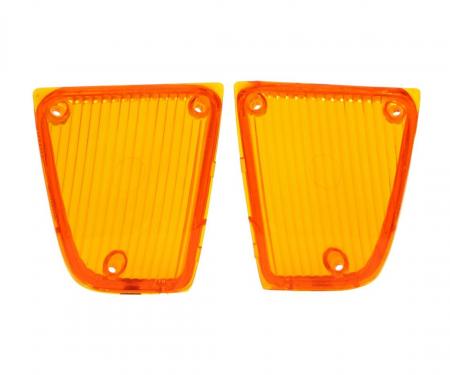 Trim Parts 1972 Chevrolet Corvette Amber Parking Light Lens, Pair A5310