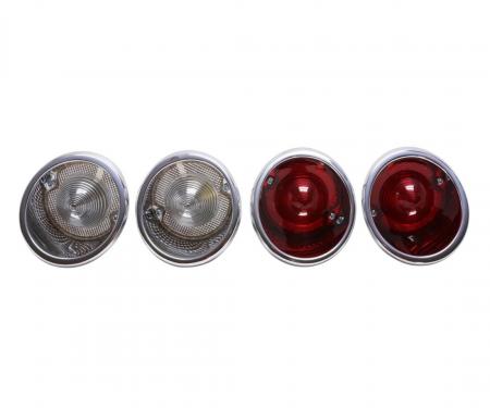 Trim Parts 1963-66 Chevrolet Corvette Set Of 4 Tail Light/Back-Up Light Assemblies, Each 5357