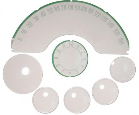 Trim Parts 1959-62 Chevrolet Corvette 7-Piece Instrument Lens Set, Each 5143